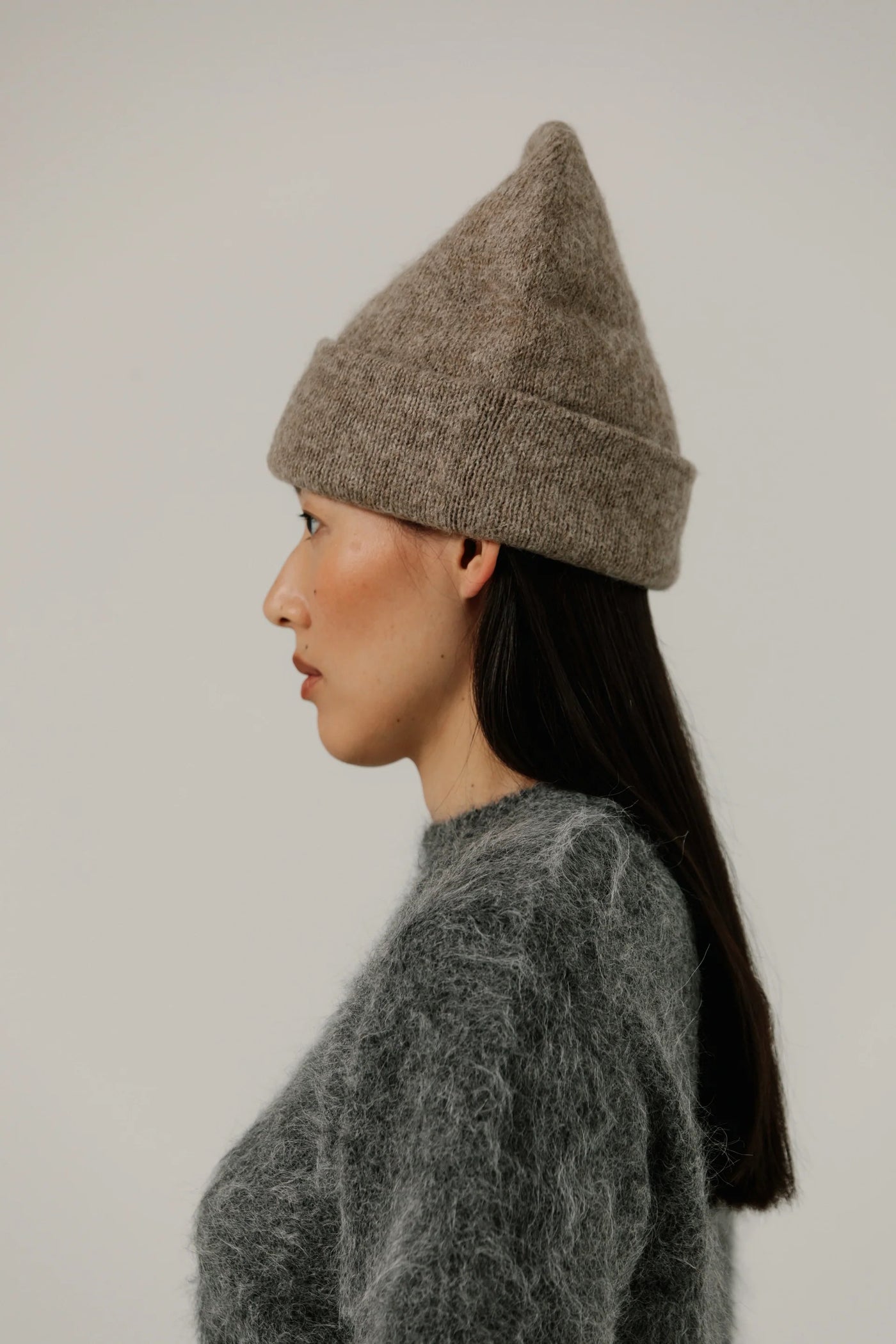 Baby Alpaca Andes Beanie in Dark Fawn