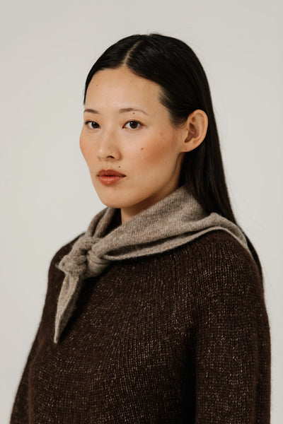 Baby Alpaca Bandana in Dark Fawn