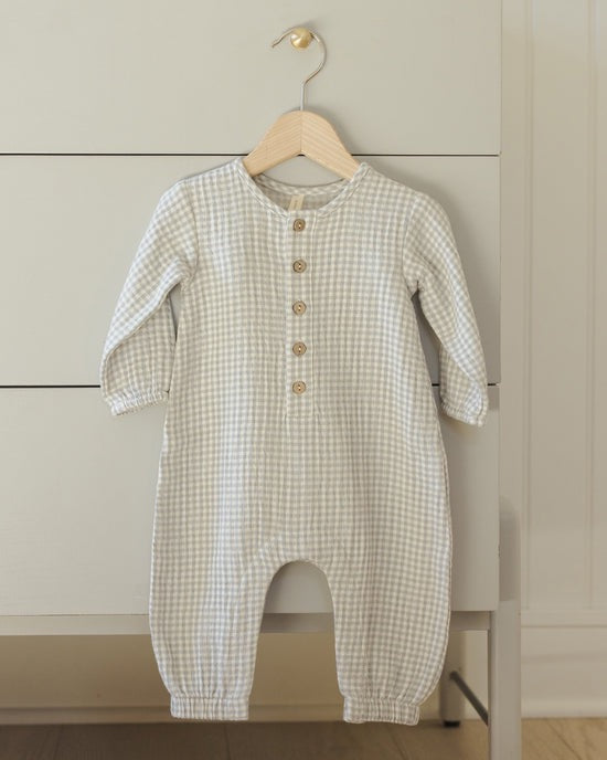 Woven Jumpsuit - Blue Gingham