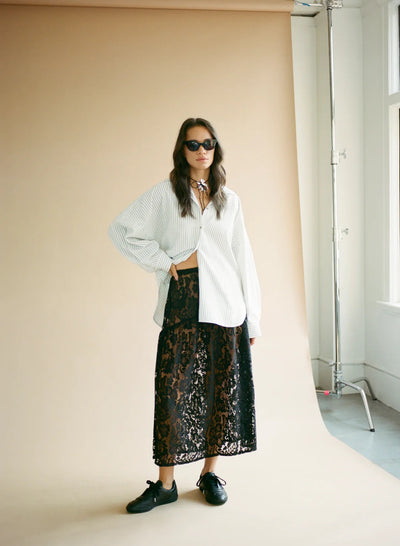 Field Skirt in Black Lanai Lace
