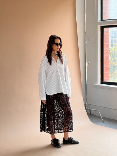Field Skirt in Black Lanai Lace