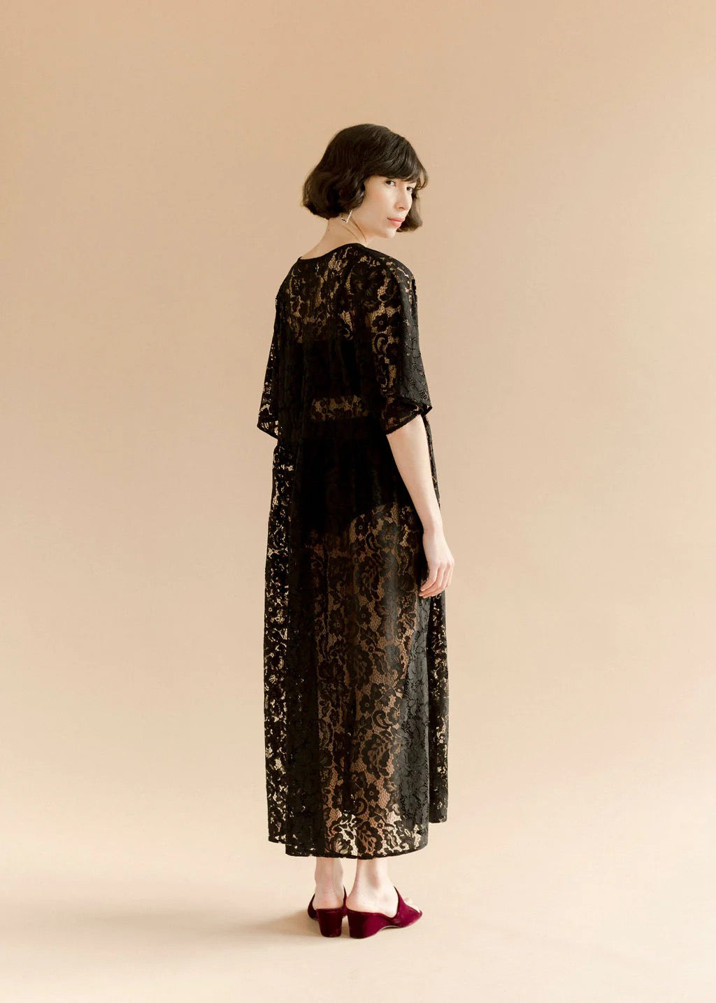 Zelda Dress in Black Lanai Lace