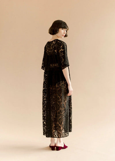Zelda Dress in Black Lanai Lace