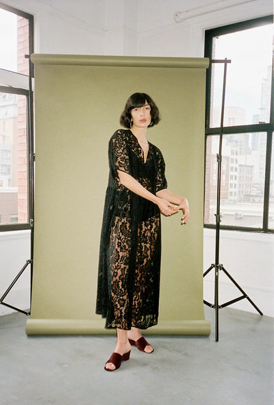 Zelda Dress in Black Lanai Lace