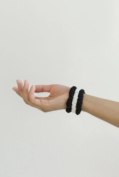 Super Sport Scrunchie Three Pack - Black + White