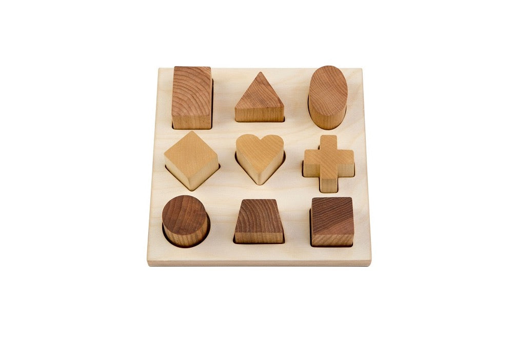 Shape Puzzle Board - Natural