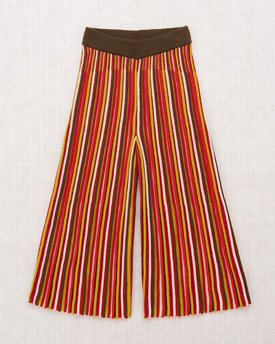 Candy Stripe Accordion Pant - Red Flame