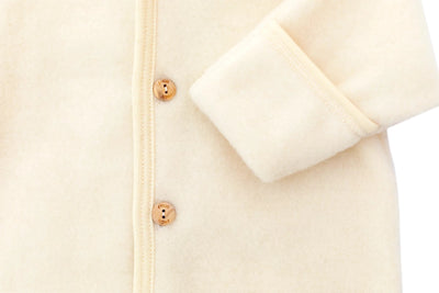 Wool Fleece Hooded Overall  - Natural