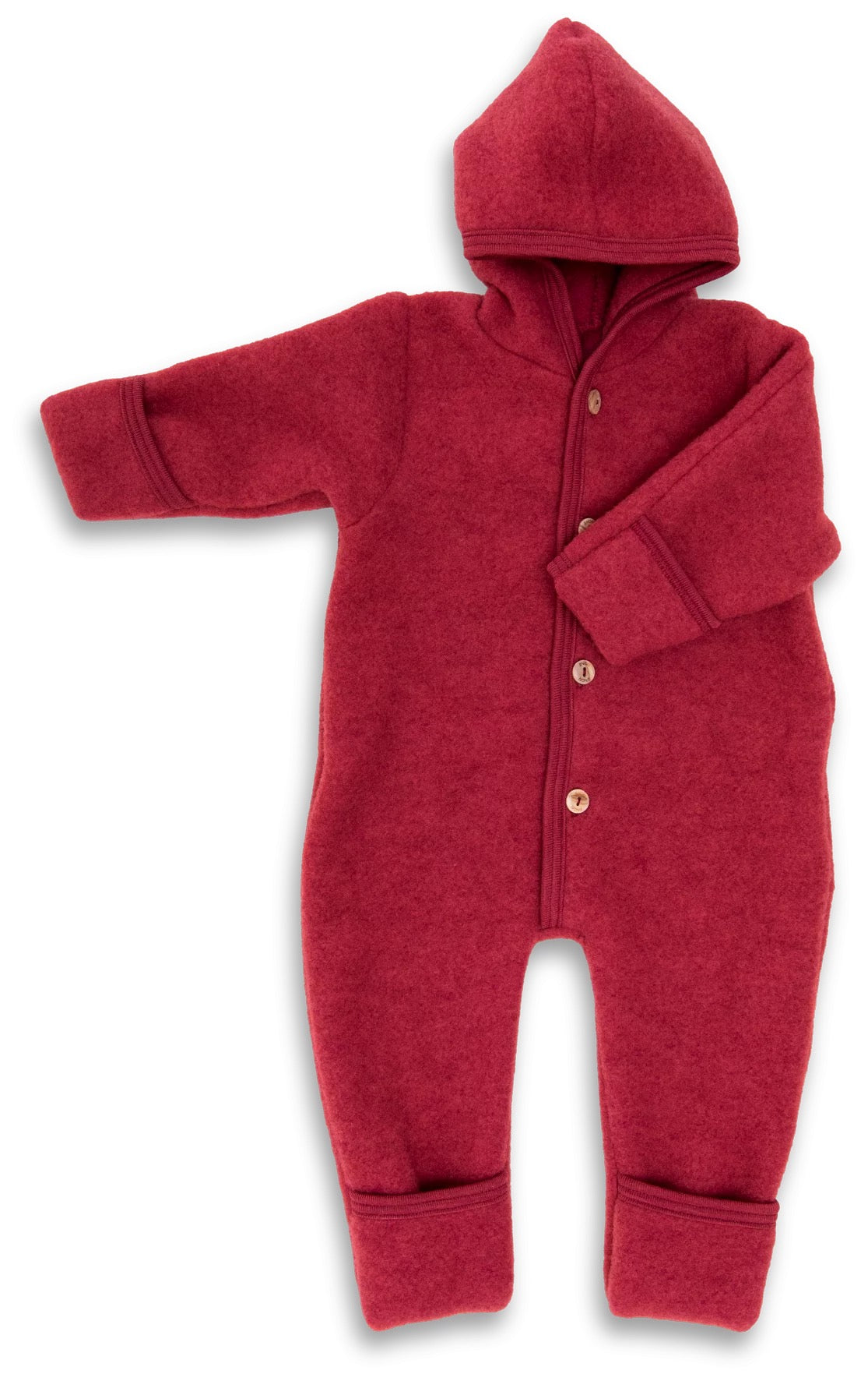 Wool Fleece Hooded Overall - Jasper