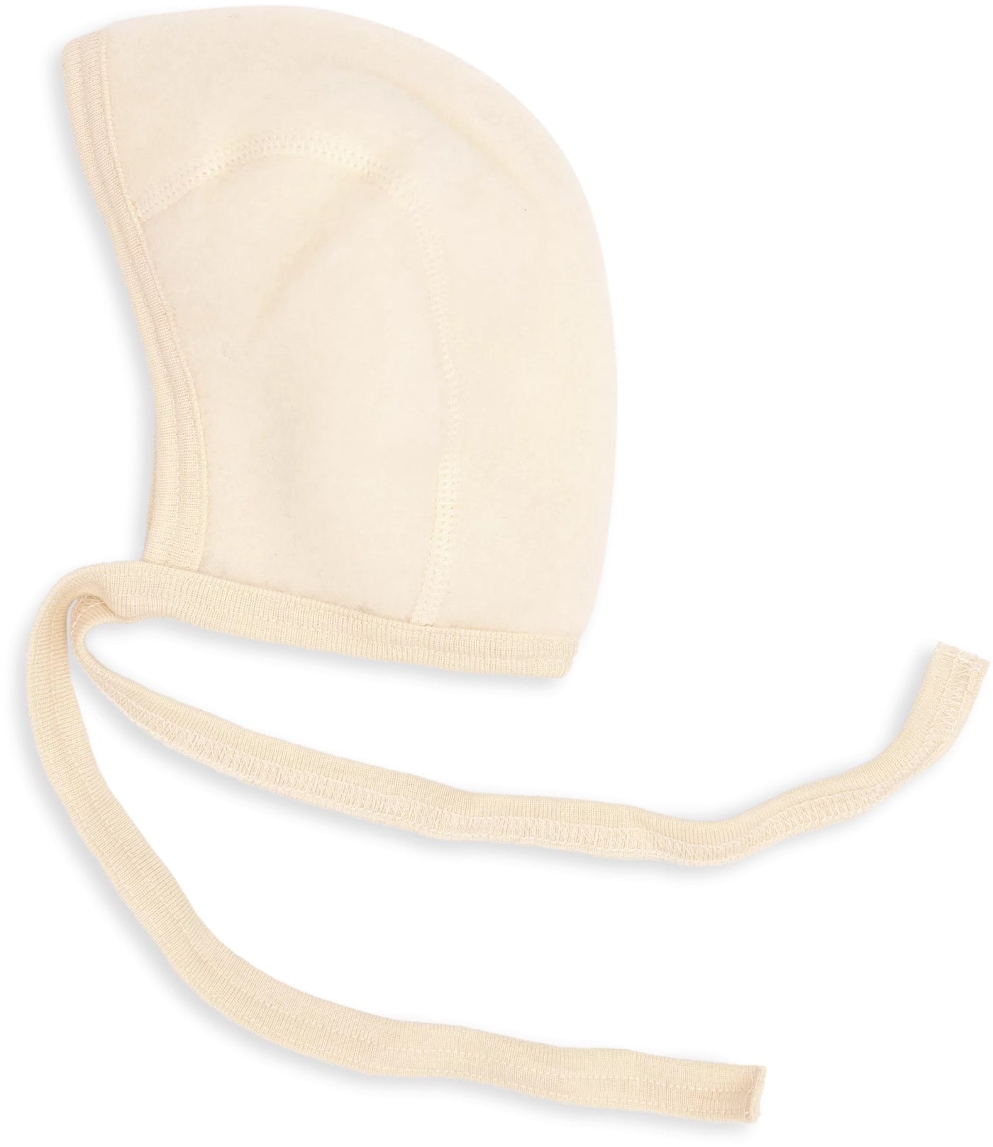 Bonnet bébé en polaire de laine mérinos bio - Naturel