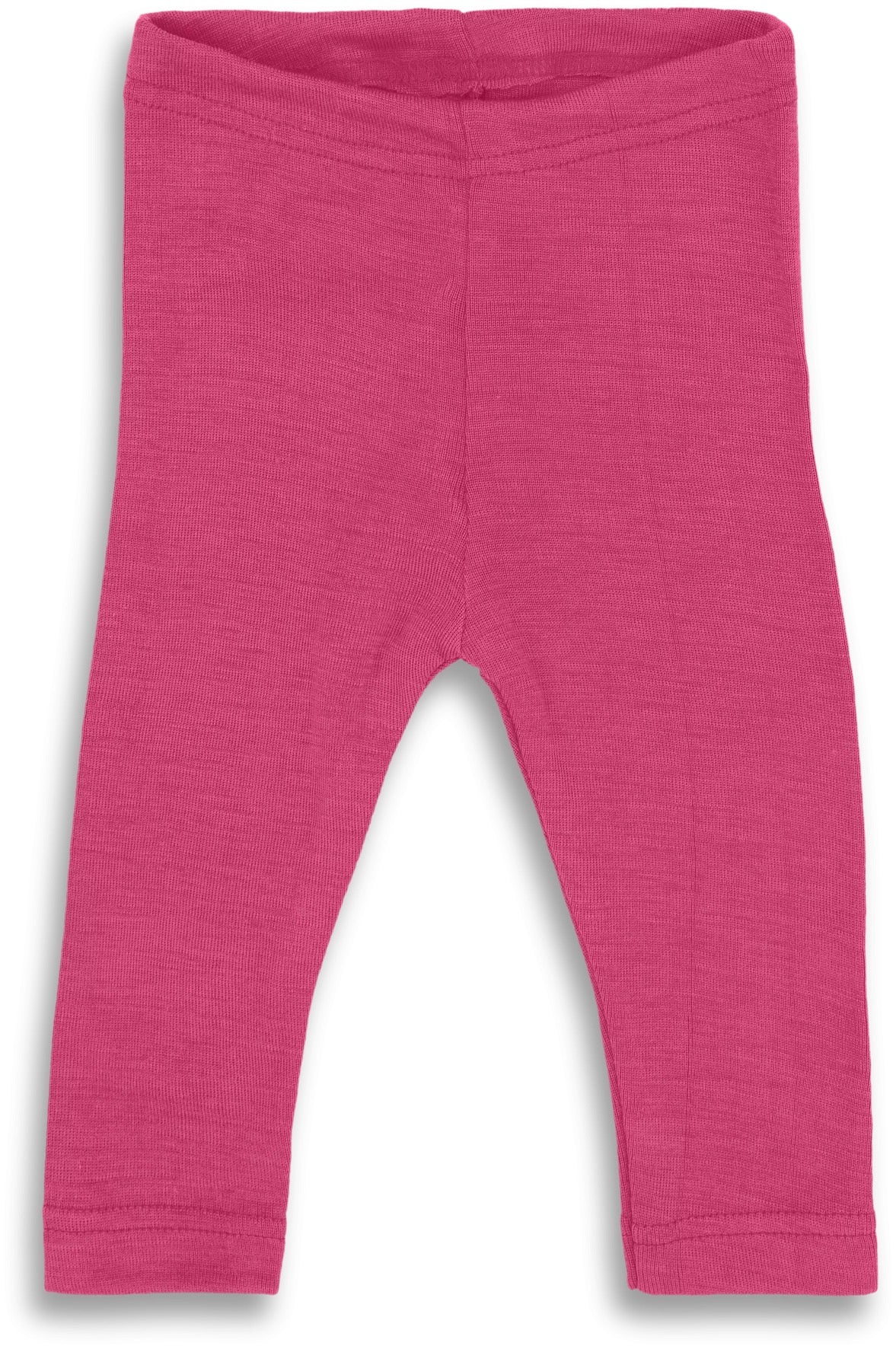 Leggings bébé en laine mérinos bio/soie - Framboise