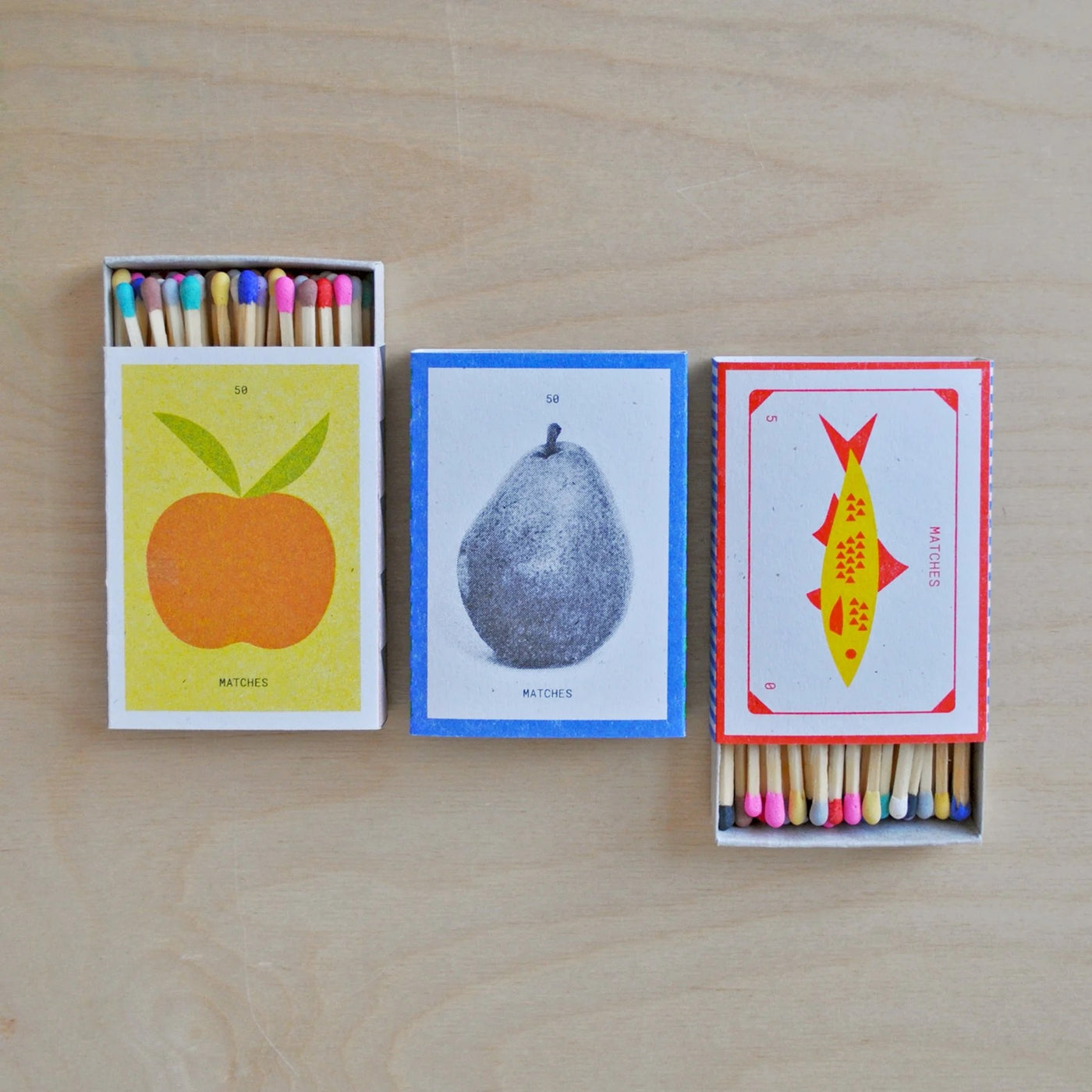 Fish Risograph Printed Matchbox