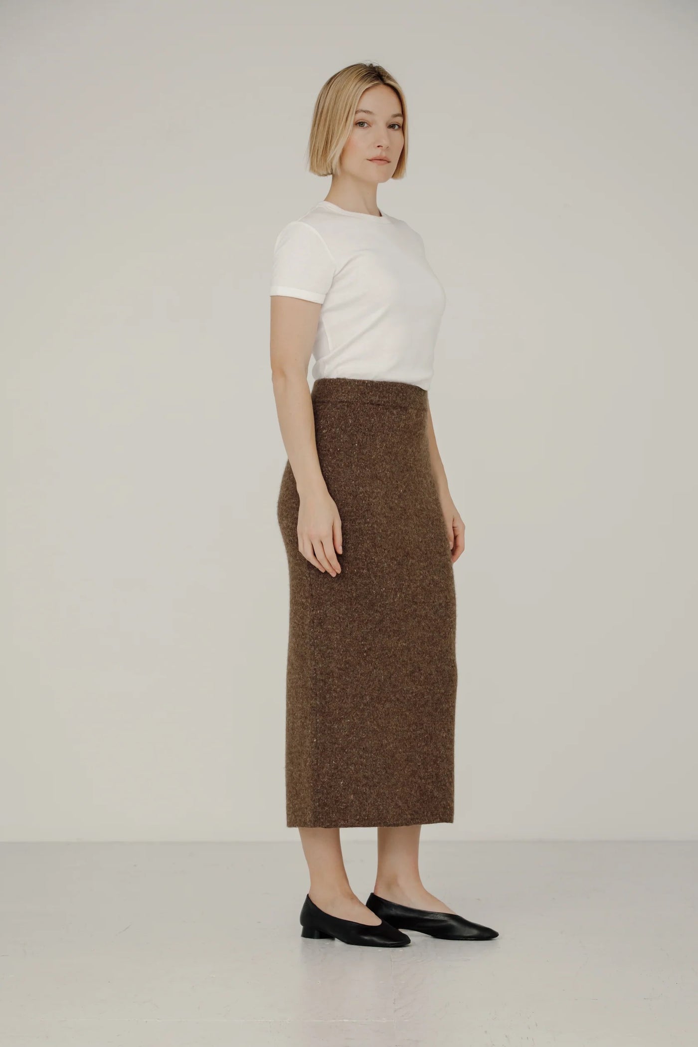 Nora Midi Skirt in Bark