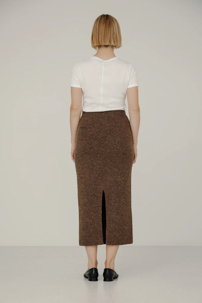 Nora Midi Skirt in Bark