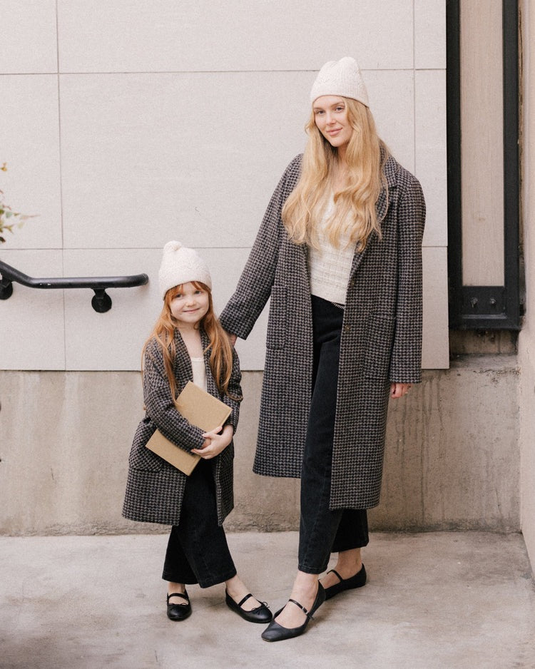 Longline Coat - Micro Check