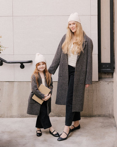 Longline Coat - Micro Check