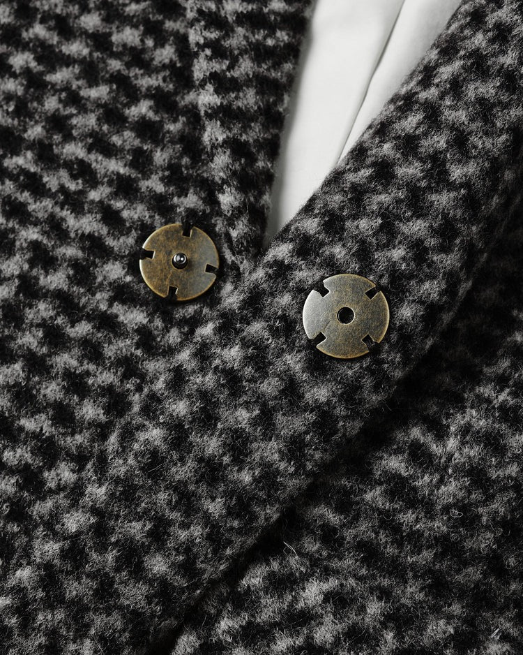 Longline Coat - Micro Check