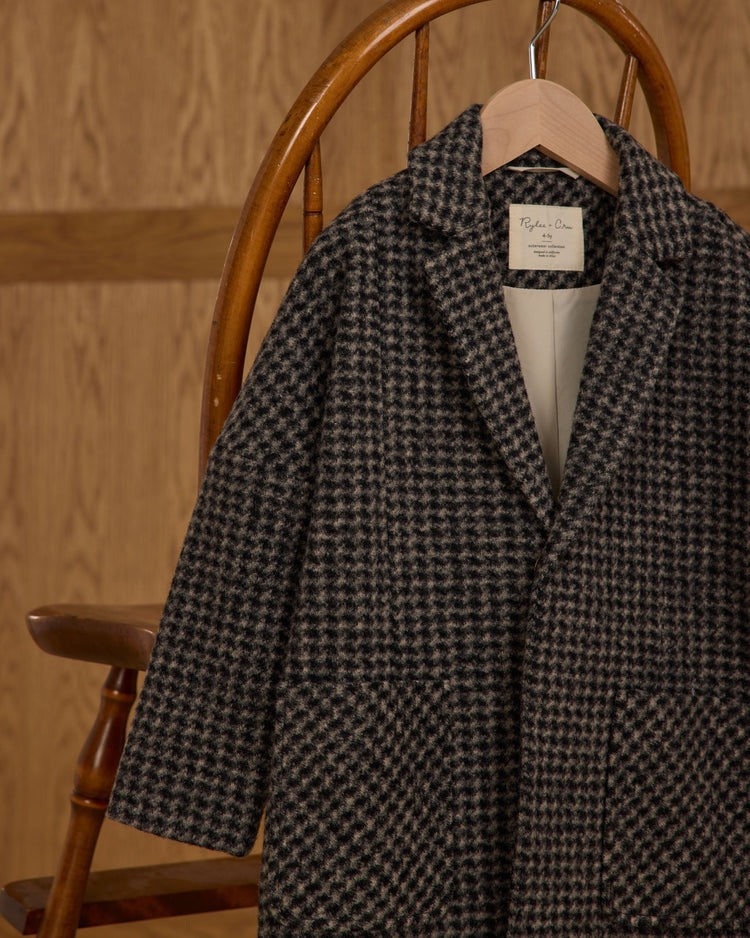 Longline Coat - Micro Check
