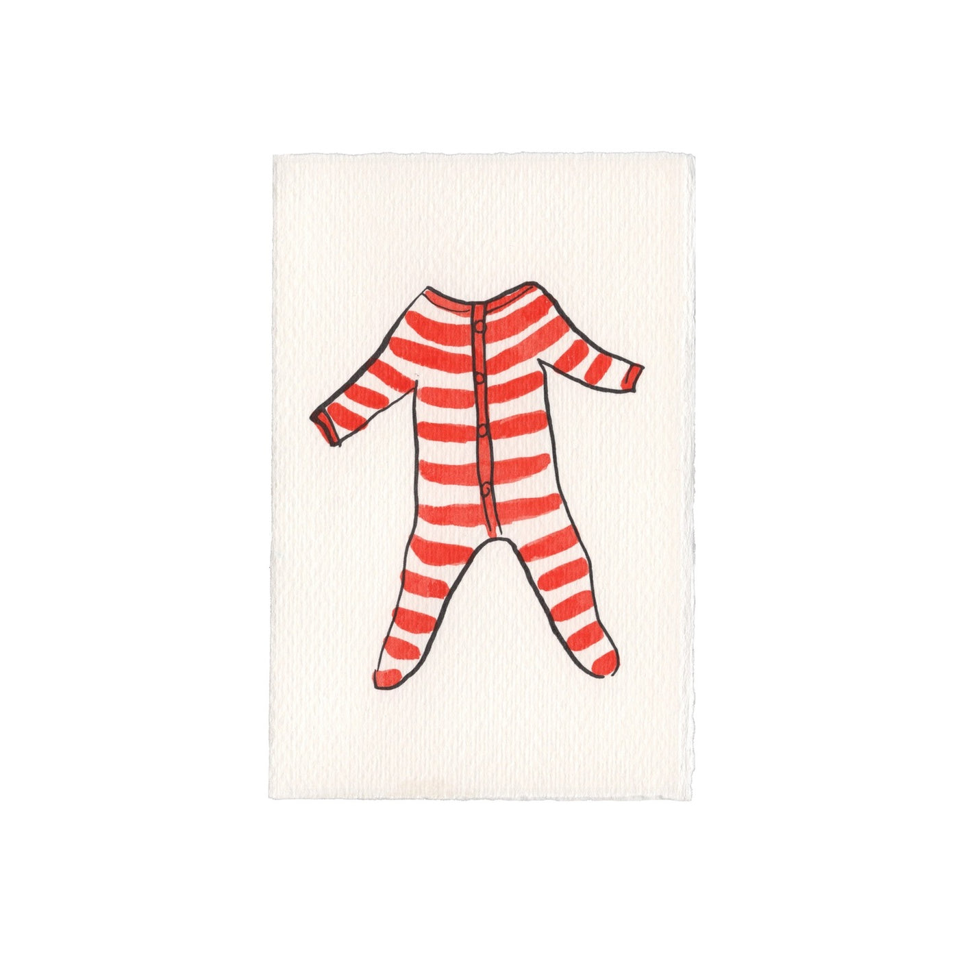 Orange Babygro Stripes Card