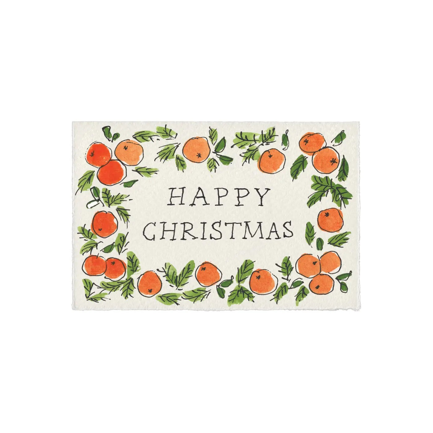 Orange Garland Christmas Card