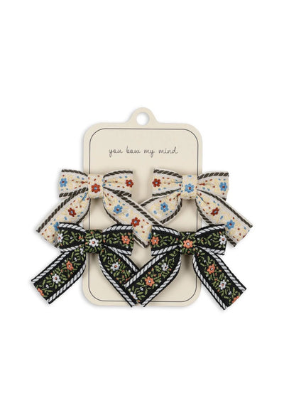 Bow Hair Clips - Set of Four