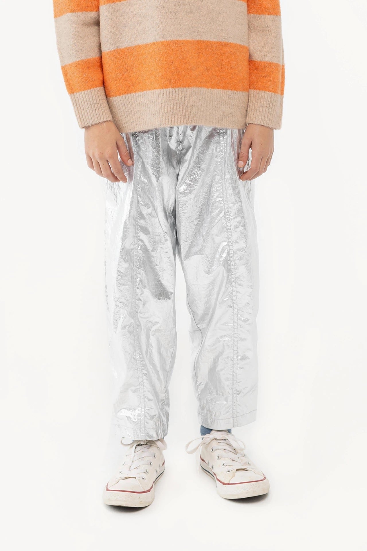 Metallic Barrel Pant