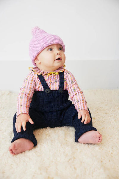 Baby Garter Hat - Pink Lilac