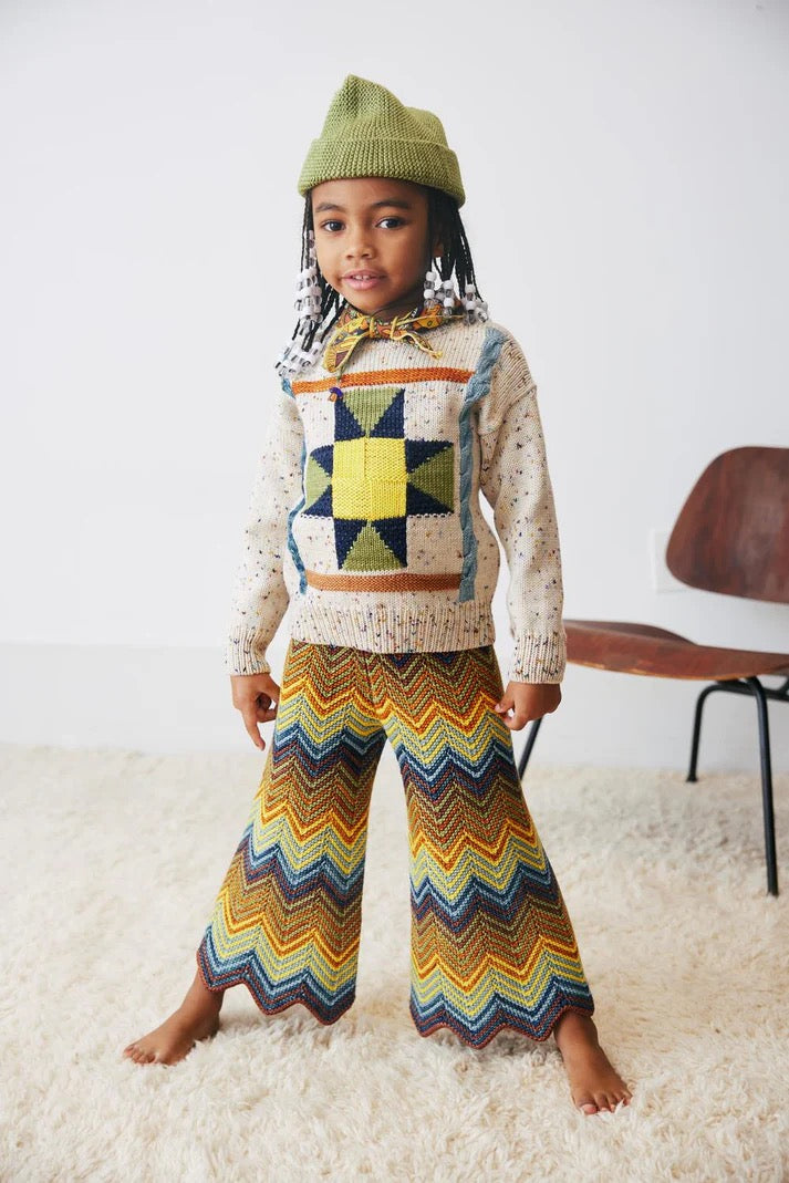 Nova Quilt Pullover - Iris Confetti – Aprikose