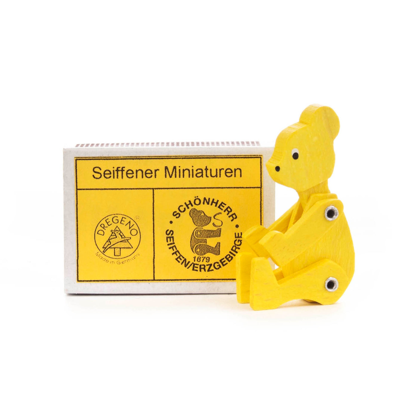 Wooden Matchbox - Yellow Bear