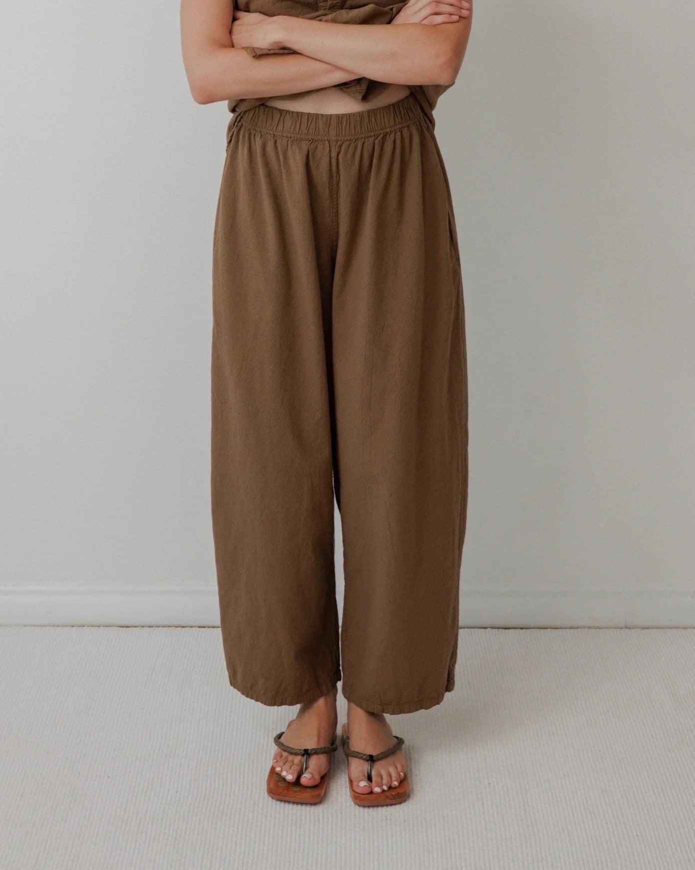 Wide Trouser - Sepia