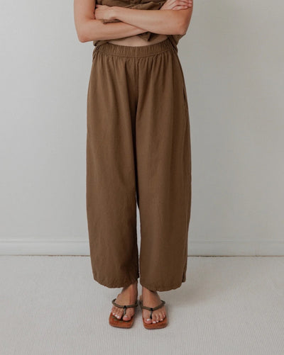 Wide Trouser - Sepia