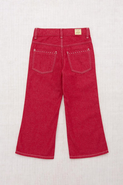 Slim Flared Jeans - Vintage Red Denim