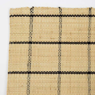 Raffia Placemat - Natural/Black