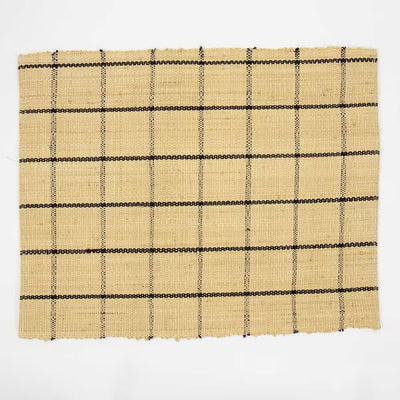 Raffia Placemat - Natural/Black