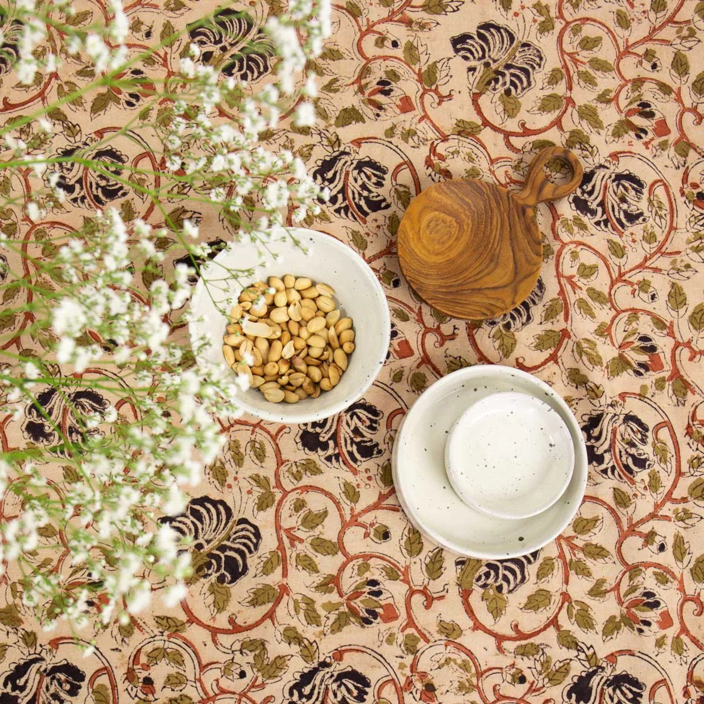 Black Poppy Tablecloth