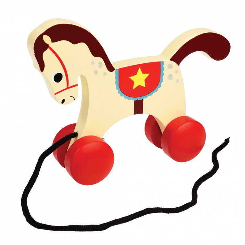 Wooden Pull Toy - Charlie the Circus Horse