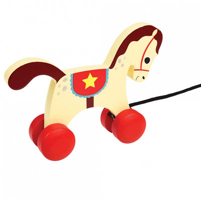 Wooden Pull Toy - Charlie the Circus Horse