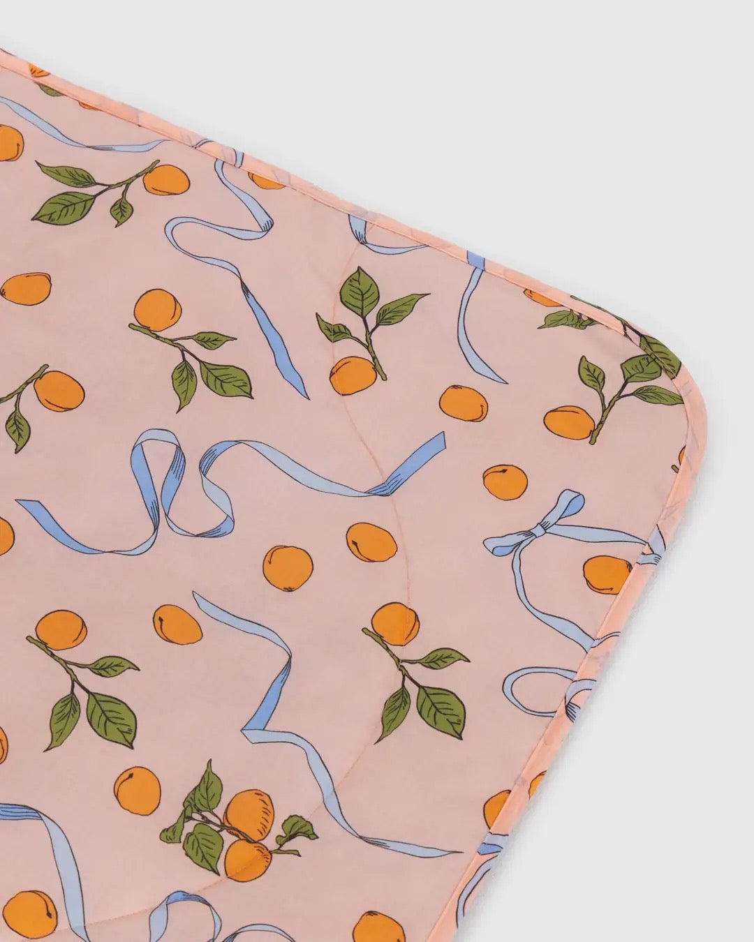 Puffy Picnic Blanket - Apricots and Ribbons