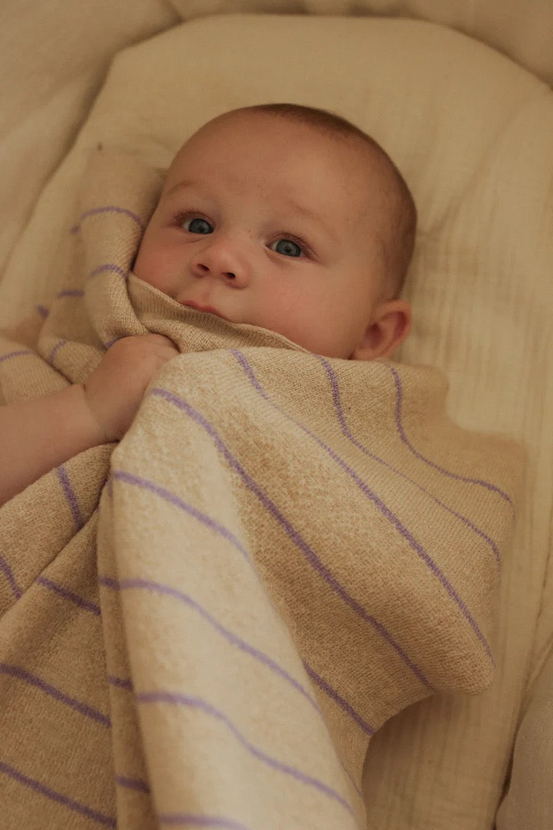 Harry Blanket - Cream & Lilac