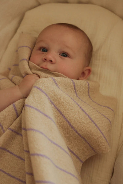 Harry Blanket - Cream & Lilac