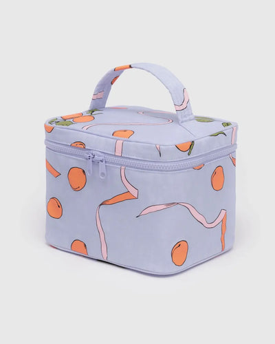 Large Cosmetic Case - Apricots and Ribbons