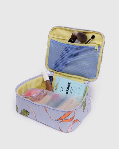 Small Cosmetic Case - Apricots and Ribbons