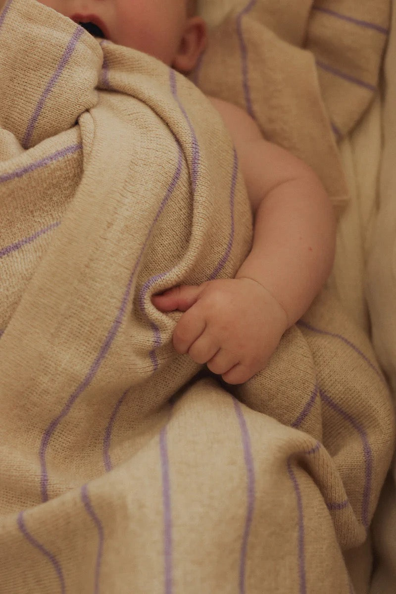 Harry Blanket - Cream & Lilac