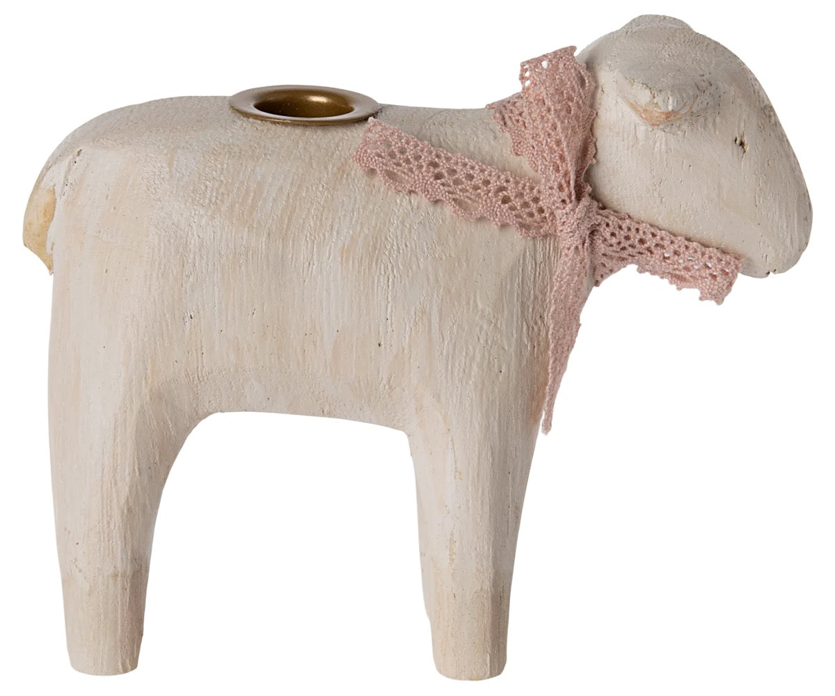 Lamb Candle Holder - Rose