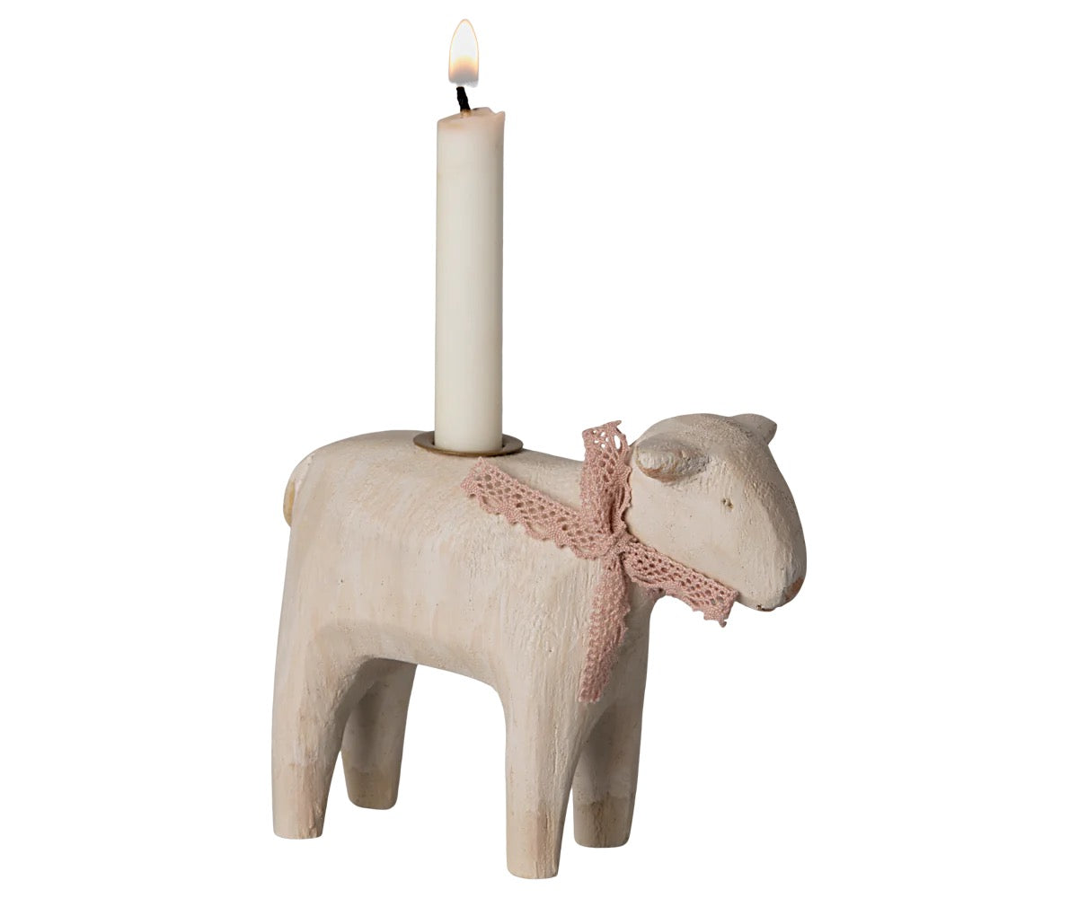 Lamb Candle Holder - Rose