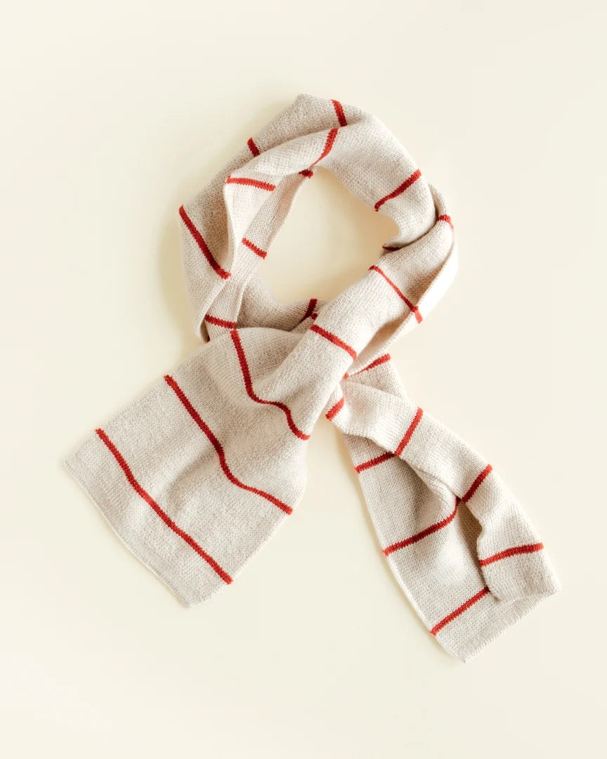 Scarf Igor - Cream/Red
