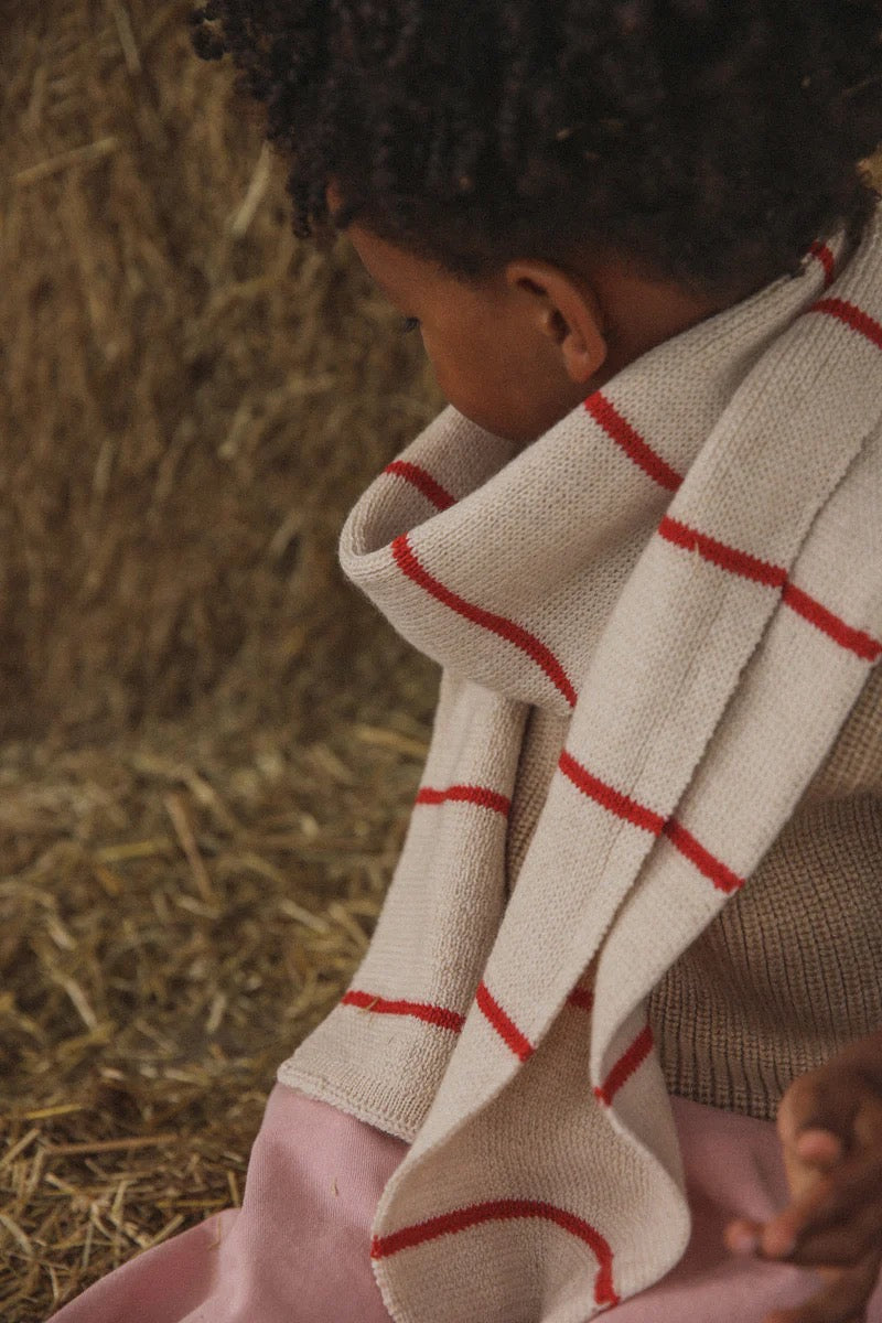 Scarf Igor - Cream/Red