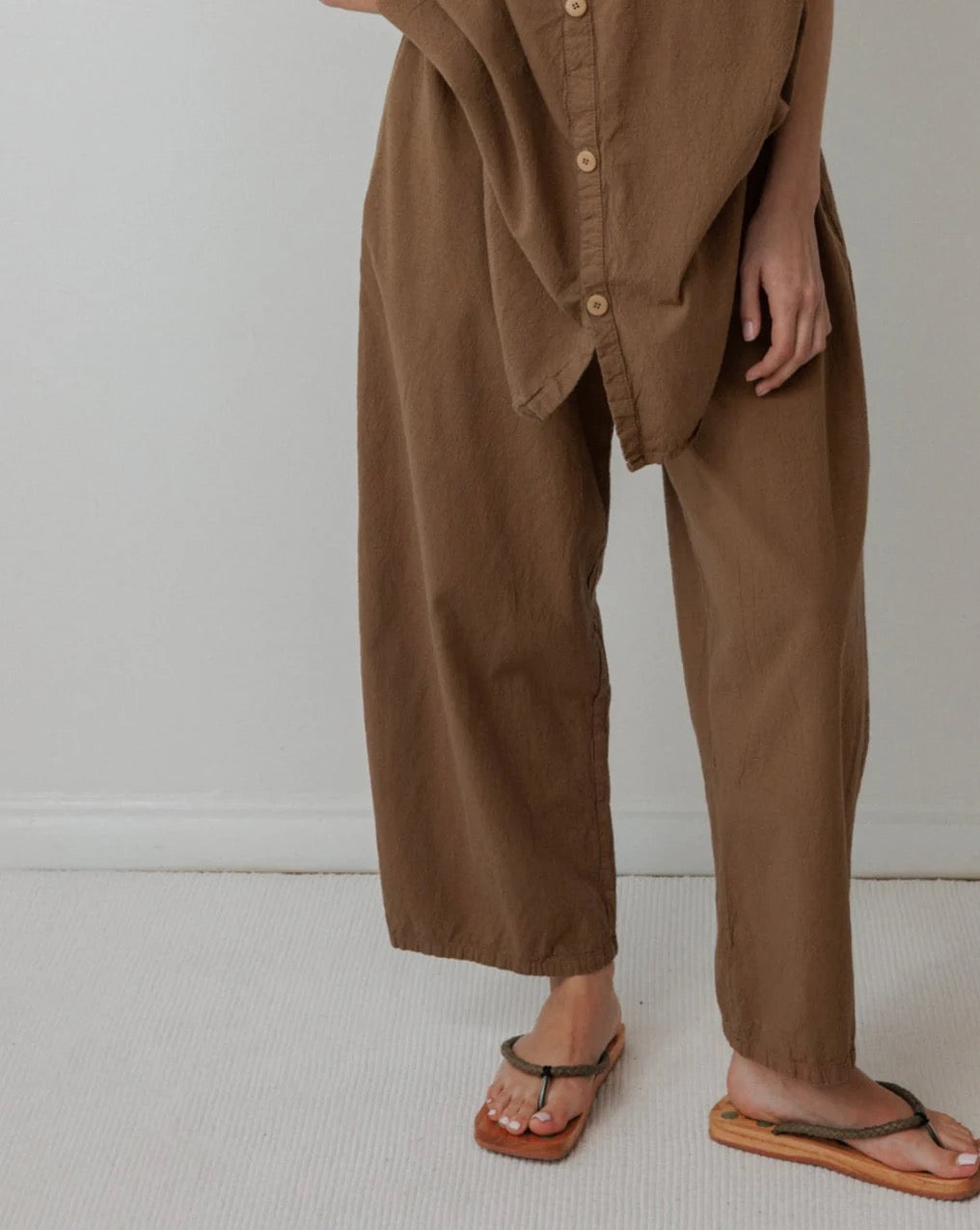 Wide Trouser - Sepia