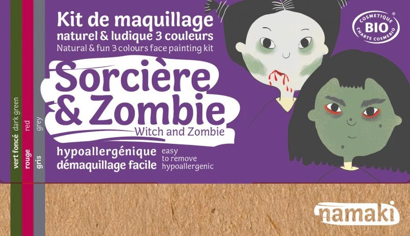Witch and Zombie - Three Colour Face Painting Kit