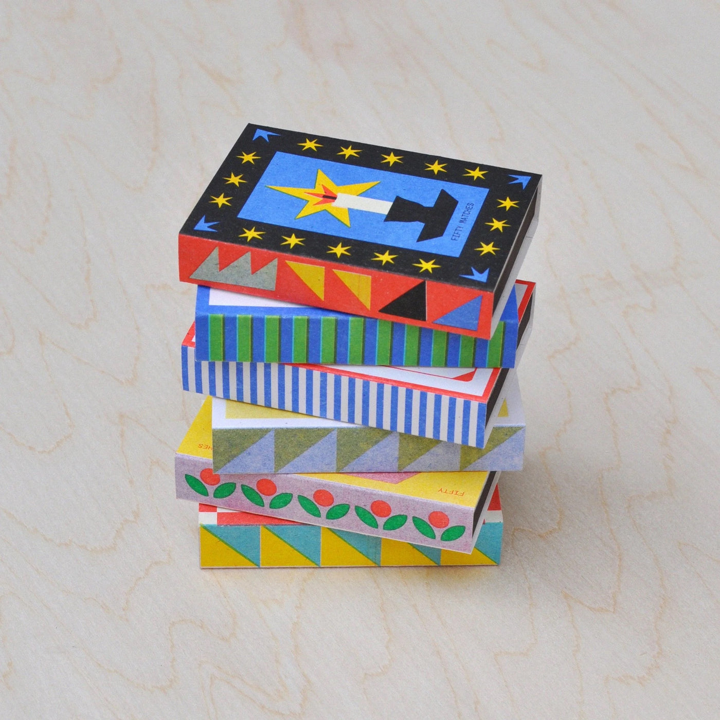 Candle Risograph Printed Matchbox